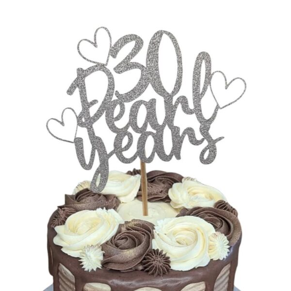30 Pearl Years Anniversary Topper