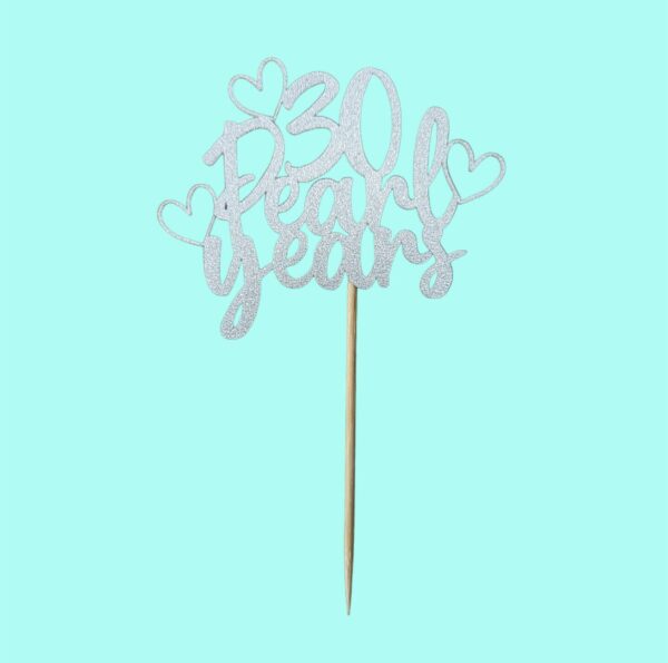 30 Pearl Years Anniversary Topper - Image 2