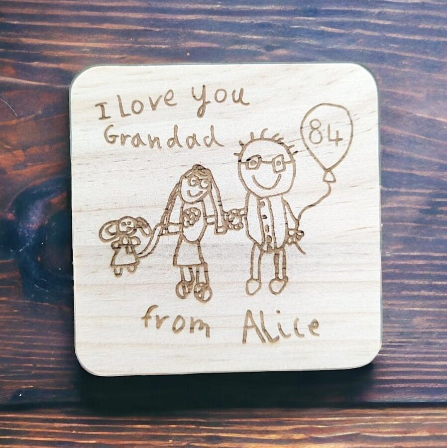 Personalised Square Wooden Coasters