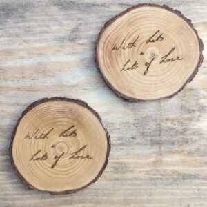 Personalised Log Slice Coaster