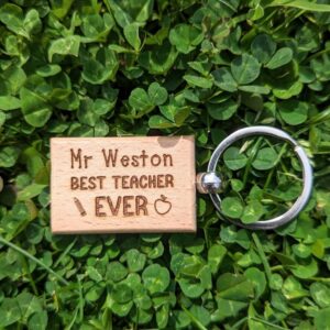 Personalised Best Teacher Ever Keyring