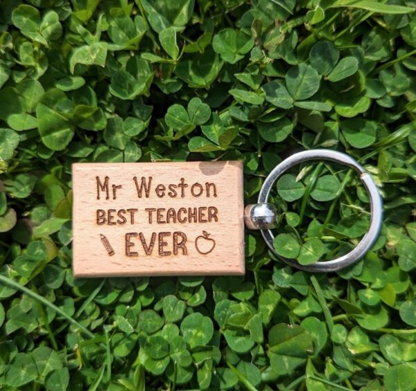 Personalised Best Teacher Ever Keyring